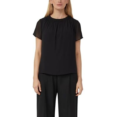 s.Oliver Luftige Chiffon-Bluse mit gesteppter Raffung s.Oliver Luftige Chiffon-Bluse mit gesteppter Raffung