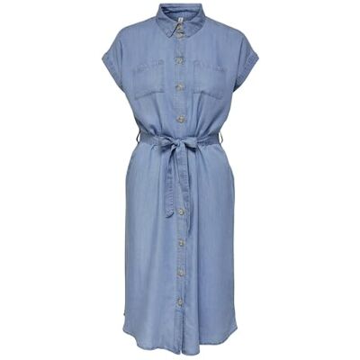 ONLY Carmakoma Damen Carpema Hannover Ss DNM Sh Dress Noos, Medium Blue Denim, 44 EU ONLY Carmakoma Damen Carpema Hannover Ss DNM Sh Dress Noos, Medium Blue Denim, 44 EU