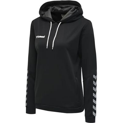 hummel Damen Hoodie Hmlauthentic Poly Hoodie Woman, Black/White, XS, 204932-2114-XS hummel Damen Hoodie Hmlauthentic Poly Hoodie Woman, Black/White, XS, 204932-2114-XS
