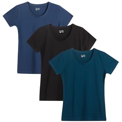 berydale Damen Bd157 T-Shirt, Schwarz, Petrol, Jeansblau, L berydale Damen Bd157 T-Shirt, Schwarz, Petrol, Jeansblau, L