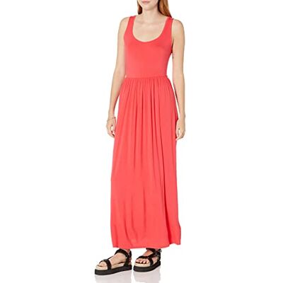 Amazon Essentials Damen Tailliertes Tanktop-Maxikleid(erhältlich in Übergröße), Rot, S Amazon Essentials Damen Tailliertes Tanktop-Maxikleid(erhältlich in Übergröße), Rot, S