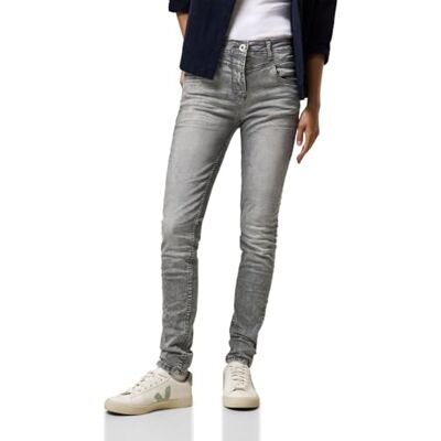 Cecil Damen B378099 Jeans Slim Fit, Light Grey Stone wash, 29W x 28L Cecil Damen B378099 Jeans Slim Fit, Light Grey Stone wash, 29W x 28L