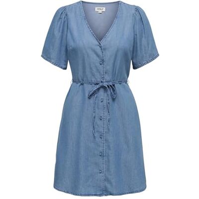 ONLY Onlevida-Bea S/S Short Dress DNM Qyt ONLY Onlevida-Bea S/S Short Dress DNM Qyt