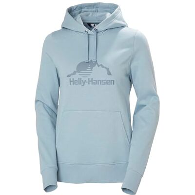Hansen Damen W Nord Graphic Pullover Hoodie, Windiges Blau, S Hansen Damen W Nord Graphic Pullover Hoodie, Windiges Blau, S