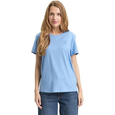 TOM TAILOR Damen 1049175 T-Shirt, 34587 Light Fjord Blue, XL EU TOM TAILOR Damen 1049175 T-Shirt, 34587 Light Fjord Blue, XL EU