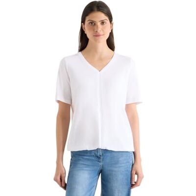 Cecil Kurzarm T-Shirt im Tunika-Look White L Cecil Kurzarm T-Shirt im Tunika-Look White L