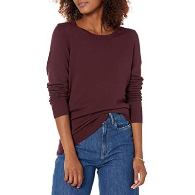 Amazon Essentials Damen Leichter, Langärmeliger Pullover Mit Rundhalsausschnitt (Erhältlich in Übergröße), Burgunderrot, 3XL Große Größen Amazon Essentials Damen Leichter, Langärmeliger Pullover Mit Rundhalsausschnitt (Erhältlich in Übergröße), Burgunderrot, 3XL Große Größen