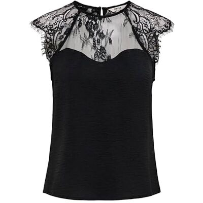 ONLY Onlmette S/L O-Neck Lace Top WVN Ex ONLY Onlmette S/L O-Neck Lace Top WVN Ex