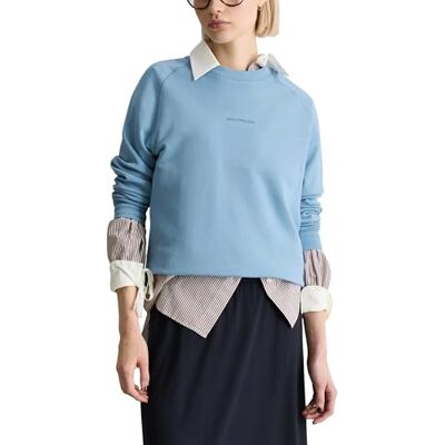 Marc O' Polo Marc OߴPolo Denim Damen Sweatshirt aus Bio-Baumwolle mit Raglanärmeln, Blau (Blue Dawn), M Marc O' Polo Marc OߴPolo Denim Damen Sweatshirt aus Bio-Baumwolle mit Raglanärmeln, Blau (Blue Dawn), M
