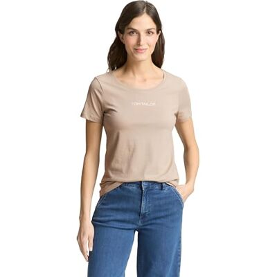 TOM TAILOR T-Shirt mit Strassstein-Logo TOM TAILOR T-Shirt mit Strassstein-Logo