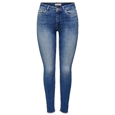 ONLY Damen Jeans ONLBLUSH MID SK ANK RW DNM REA1319 NOOS 15293282,Medium Blue Denim,S / 30L ONLY Damen Jeans ONLBLUSH MID SK ANK RW DNM REA1319 NOOS 15293282,Medium Blue Denim,S / 30L