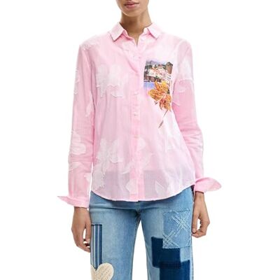 Desigual CAMICIA MANICHE LUNGHE DONNA ROSA Desigual CAMICIA MANICHE LUNGHE DONNA ROSA