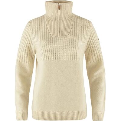 Fjällräven Fjallraven Damen Övik Half Zip Knit Sweatshirt, Chalk White, S EU Fjällräven Fjallraven Damen Övik Half Zip Knit Sweatshirt, Chalk White, S EU