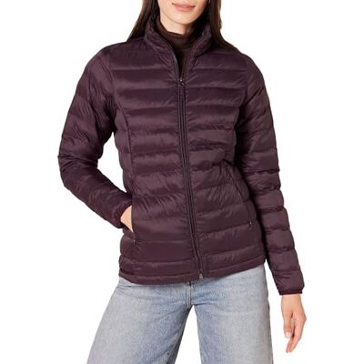 Amazon Essentials Damen Leichte, langärmelige, Wasserabweisende, packbare Pufferjacke (in Übergröße erhältlich), Burgunderrot, L Amazon Essentials Damen Leichte, langärmelige, Wasserabweisende, packbare Pufferjacke (in Übergröße erhältlich), Burgunderrot, L