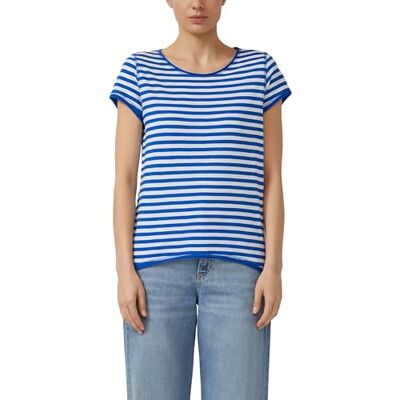 s.Oliver T-Shirt mit Rollkanten und Flammgarnstruktur s.Oliver T-Shirt mit Rollkanten und Flammgarnstruktur
