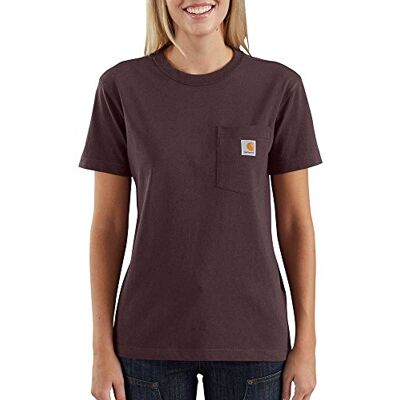 Carhartt Loose Fit Schwergewicht Kurzarm-T-Shirt K87 Pocket Damen Rot XS Carhartt Loose Fit Schwergewicht Kurzarm-T-Shirt K87 Pocket Damen Rot XS
