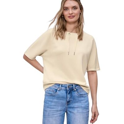 Street One Dropped Shoulder Shirt im Silk-Look Smoke beige 40 Street One Dropped Shoulder Shirt im Silk-Look Smoke beige 40