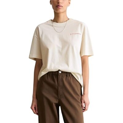 Marc O' Polo Marc OߴPolo Denim Damen T-Shirt mit Rückenprint Relaxed Fit, Weiß (Silky White), XXL Marc O' Polo Marc OߴPolo Denim Damen T-Shirt mit Rückenprint Relaxed Fit, Weiß (Silky White), XXL