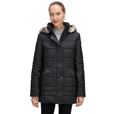 Betty Barclay Damen Outdoorjacke mit Abnehmbarer Kapuze 40, Schwarz Betty Barclay Damen Outdoorjacke mit Abnehmbarer Kapuze 40, Schwarz