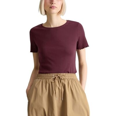 Marc O' Polo Marc OߴPolo Denim Damen T-Shirt mit Stretch-Anteil Slim Fit, Rot (Merlot Red), XL Marc O' Polo Marc OߴPolo Denim Damen T-Shirt mit Stretch-Anteil Slim Fit, Rot (Merlot Red), XL