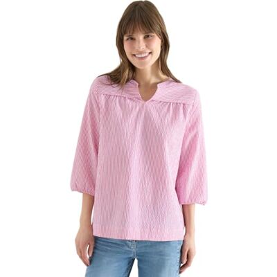 Cecil 3/4-Arm Bluse in Seersucker Qualität Beetroot pink XL Cecil 3/4-Arm Bluse in Seersucker Qualität Beetroot pink XL