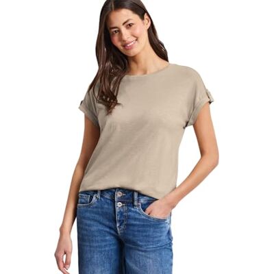 Street One T-Shirt mit Rundhals und Knopfdetails Street One T-Shirt mit Rundhals und Knopfdetails