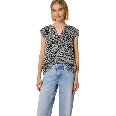 Street One Studio Chiffon-Blusentop Black 42 Street One Studio Chiffon-Blusentop Black 42