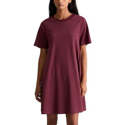 Marc O' Polo Marc OߴPolo Denim Damen Jerseykleid aus Baumwolle Relaxed Fit, Rot (Merlot Red), L Marc O' Polo Marc OߴPolo Denim Damen Jerseykleid aus Baumwolle Relaxed Fit, Rot (Merlot Red), L