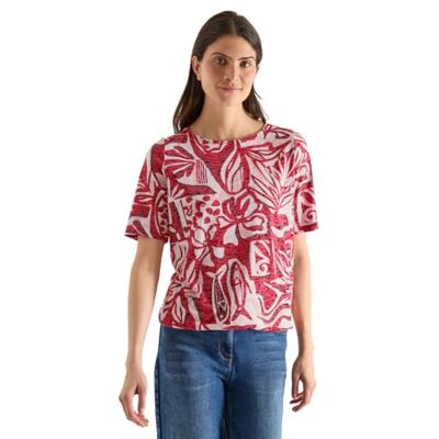 Cecil T-Shirt in Ausbrenner-Optik Glazed Apple red M Cecil T-Shirt in Ausbrenner-Optik Glazed Apple red M