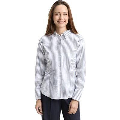 TOM TAILOR Damen 1048706 Bluse, 39194 White Blue Poplin Stripe, 44 EU TOM TAILOR Damen 1048706 Bluse, 39194 White Blue Poplin Stripe, 44 EU