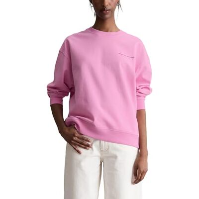 Marc O' Polo Marc OߴPolo Denim Damen Sweatshirt mit Rückenprint Oversized Fit, Rosa (Pale Bubblegum), XXL Marc O' Polo Marc OߴPolo Denim Damen Sweatshirt mit Rückenprint Oversized Fit, Rosa (Pale Bubblegum), XXL