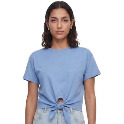 LeGer by Lena Gercke LeGer Tessy T-Shirt Kurzarm Tshirt Damen mit Knotendetail lockere Passform Oberteil aus Baumwolle Mode für Damen by Lena Gercke Gr. 34-113 LeGer by Lena Gercke LeGer Tessy T-Shirt Kurzarm Tshirt Damen mit Knotendetail lockere Passform Oberteil aus Baumwolle Mode für Damen by Lena Gercke Gr. 34-113