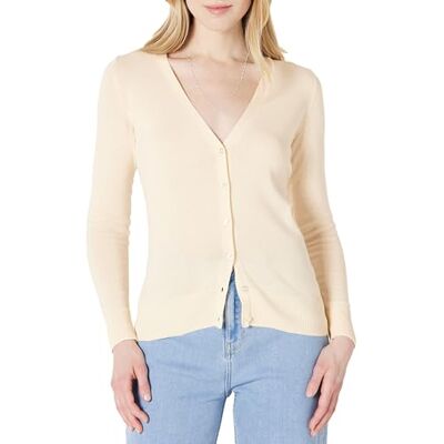 Amazon Essentials Damen Leichter Cardigan-Pulli, Blasser Pfirsich, XXL Amazon Essentials Damen Leichter Cardigan-Pulli, Blasser Pfirsich, XXL