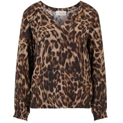 Cartoon Damen Casual-Bluse mit Muster 44, Brown/Camel Cartoon Damen Casual-Bluse mit Muster 44, Brown/Camel