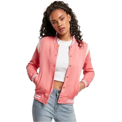 Urban Classics Damen College-Jacke, Palepink/Whitesand, M Urban Classics Damen College-Jacke, Palepink/Whitesand, M