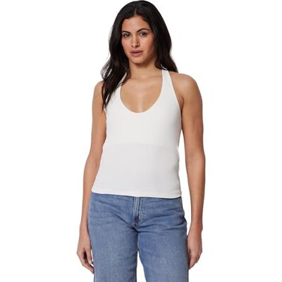 Amazon Essentials Damen Geripptes Halter-Neckholder-Top aus Baumwolle, Creme, S Amazon Essentials Damen Geripptes Halter-Neckholder-Top aus Baumwolle, Creme, S