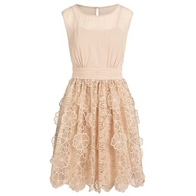 ApartFashion Damen Cocktail Dress Kleid, Puder, 44 EU ApartFashion Damen Cocktail Dress Kleid, Puder, 44 EU