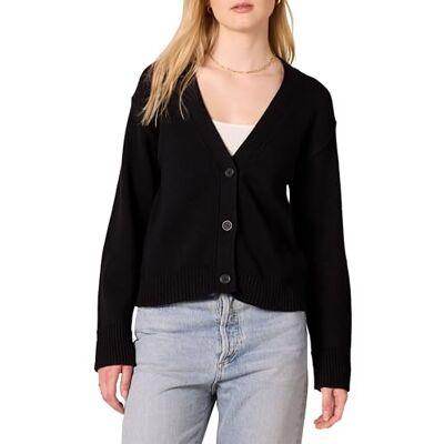 Amazon Essentials Damen Mittelschwerer Relaxed-Fit-Cardigan-Pullover, Schwarz, XXL Amazon Essentials Damen Mittelschwerer Relaxed-Fit-Cardigan-Pullover, Schwarz, XXL