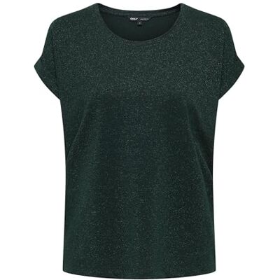 ONLY Damen Onlmoster Glitter S/S Top JRS, Scarab, S ONLY Damen Onlmoster Glitter S/S Top JRS, Scarab, S