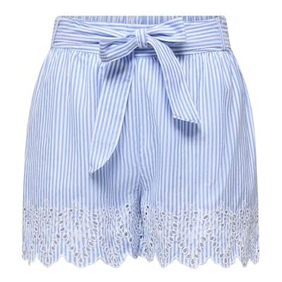ONLY Onltulum Emb Loose Belt Shorts WVN ONLY Onltulum Emb Loose Belt Shorts WVN