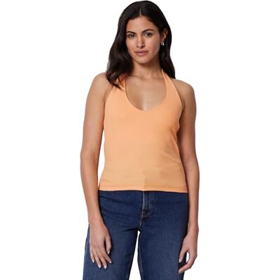 Amazon Essentials Damen Geripptes Halter-Neckholder-Top aus Baumwolle, Korallenorange, XXL Amazon Essentials Damen Geripptes Halter-Neckholder-Top aus Baumwolle, Korallenorange, XXL