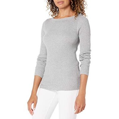 Amazon Essentials Damen Leichter Classic- Fit-Langarmpullover, Hellgrau Meliert, XL Amazon Essentials Damen Leichter Classic- Fit-Langarmpullover, Hellgrau Meliert, XL