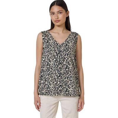 Street One Studio LTD QR V-Neck top w Seam Detail AOP Light Sunstone beige 38 Street One Studio LTD QR V-Neck top w Seam Detail AOP Light Sunstone beige 38