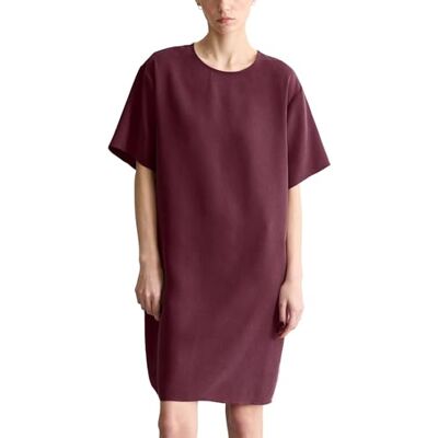 Marc O' Polo Marc OߴPolo Denim Damen Kleid mit Rundhalsausschnitt Regular Fit, Rot (Merlot Red), XS Marc O' Polo Marc OߴPolo Denim Damen Kleid mit Rundhalsausschnitt Regular Fit, Rot (Merlot Red), XS
