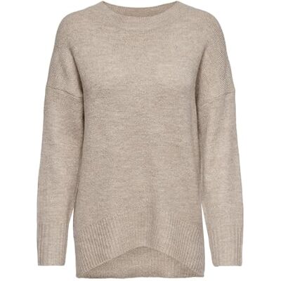 ONLY NOS Damen ONLNANJING L/S PULLOVER KNT NOOS Pullover,,per pack Beige (Nomad Detail:W. MELANGE),38 (Herstellergröße:M) ONLY NOS Damen ONLNANJING L/S PULLOVER KNT NOOS Pullover,,per pack Beige (Nomad Detail:W. MELANGE),38 (Herstellergröße:M)