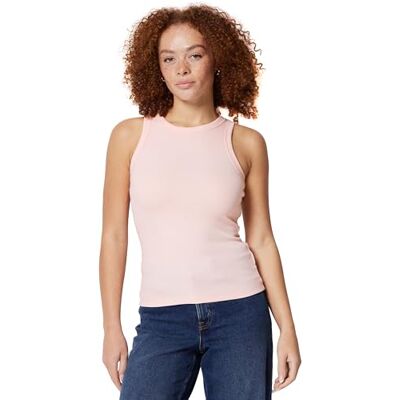 Amazon Essentials Damen Geripptes Tanktop mit Hohem Halsausschnitt und Hohem Kragen, Hellrosa, XS Amazon Essentials Damen Geripptes Tanktop mit Hohem Halsausschnitt und Hohem Kragen, Hellrosa, XS