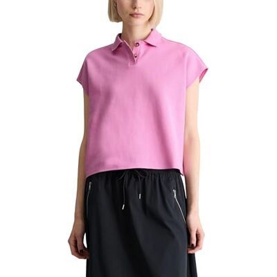 Marc O' Polo Marc OߴPolo Denim Damen Kurzarm-Poloshirt aus Baumwolle Wide Fit, Rosa (Pale Bubblegum), S Marc O' Polo Marc OߴPolo Denim Damen Kurzarm-Poloshirt aus Baumwolle Wide Fit, Rosa (Pale Bubblegum), S