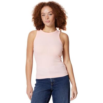 Amazon Essentials Damen Slim-Fit-Tanktop Mit Rippstrick, Hellrosa, S Amazon Essentials Damen Slim-Fit-Tanktop Mit Rippstrick, Hellrosa, S