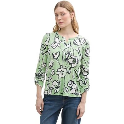 TOM TAILOR T-Shirt mit Streifenmuster, True Green, S TOM TAILOR T-Shirt mit Streifenmuster, True Green, S