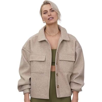LeGer by Lena Gercke LeGer Eva Jacket Jacke Damen mit Brusttaschen lockere Passform Hemdjacke für den Übergang Mode für Damen by Lena Gercke Gr. 34-46 LeGer by Lena Gercke LeGer Eva Jacket Jacke Damen mit Brusttaschen lockere Passform Hemdjacke für den Übergang Mode für Damen by Lena Gercke Gr. 34-46